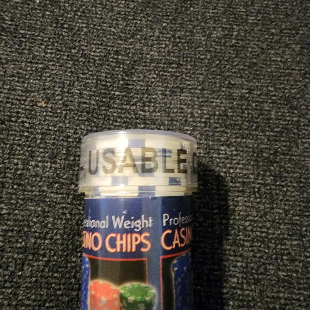 Casino Chips 11.5 Gram Professional Weight Poker Chips 50 Count White & Blue - Picture 4 of 7
